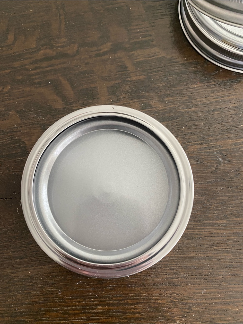 Silver Metal Mason Jar Lids - Large Mouth-Set of 11